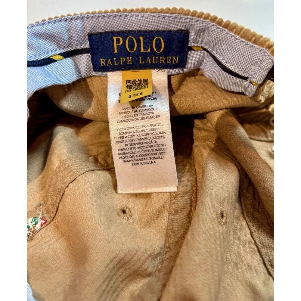 Polo Ralph Lauren Men’s Brown Baseball Cap Adjustable One Size Multicolor Pony